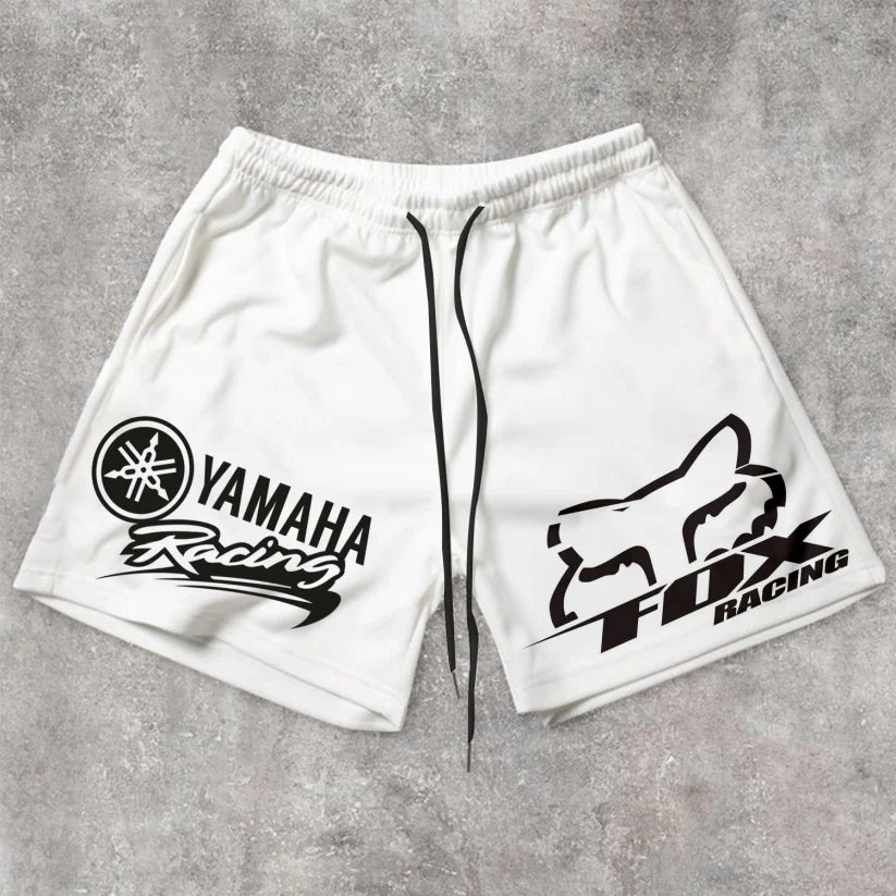 Racing Print Baggy Shorts