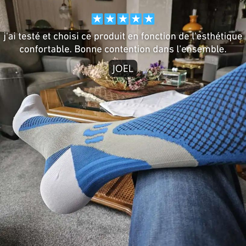 Chaussettes de compression - soulagent douleurs et gonflements des jambes