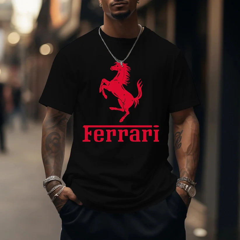 Unisex Loose Racing Fans Printed T-Shirt