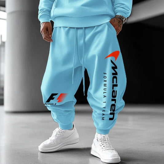 Unisex Racing Team Casual Printed Harem Pants