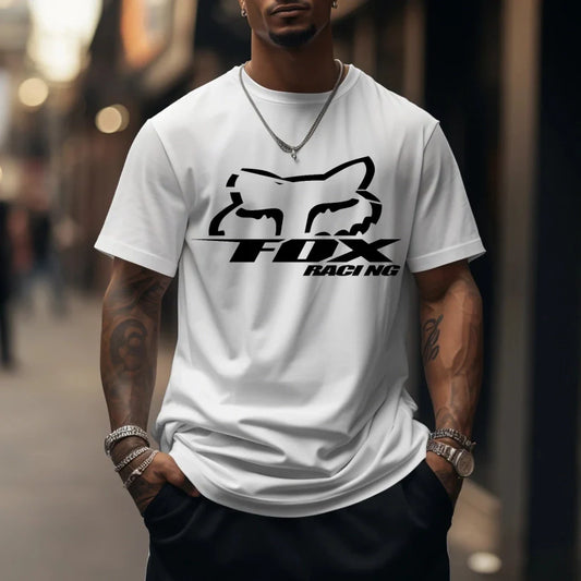 Unisex Loose Fit Racing Print T-Shirt