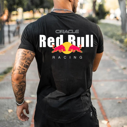 Casual Racing Print Tight T-shirt