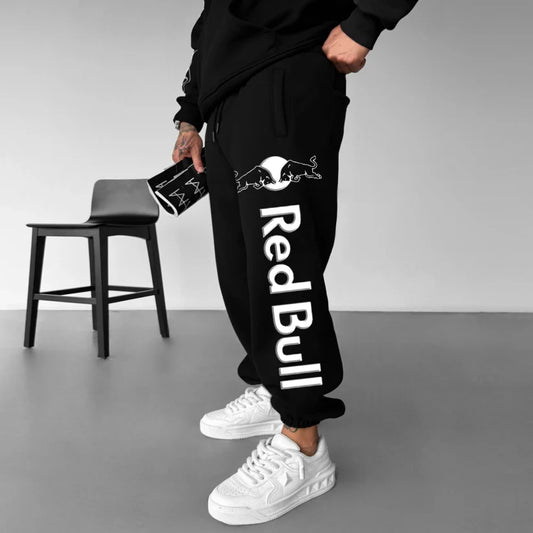 (Puff)Unisex Racing Foam Printed Casual Autumn And Winter Sweatpants Casual Pants