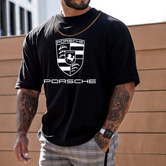 Unisex Loose Fit Premium Racing Badge Print T-Shirt