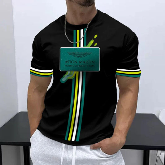 Casual Racing Design Tight T-shirt