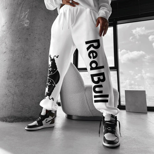 Fashionable Casual Energy Drink Print Men's Sweatpants