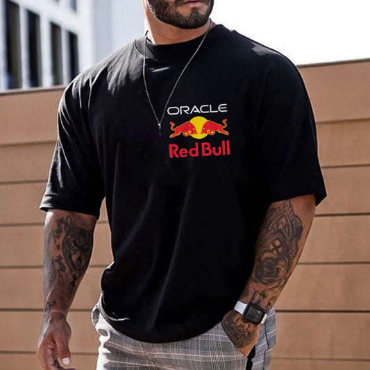 Unisex Loose Fit Premium Racing Badge Print T-Shirt