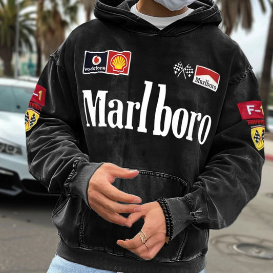 Unisex Retro Racing Suit Oversized Hoodie