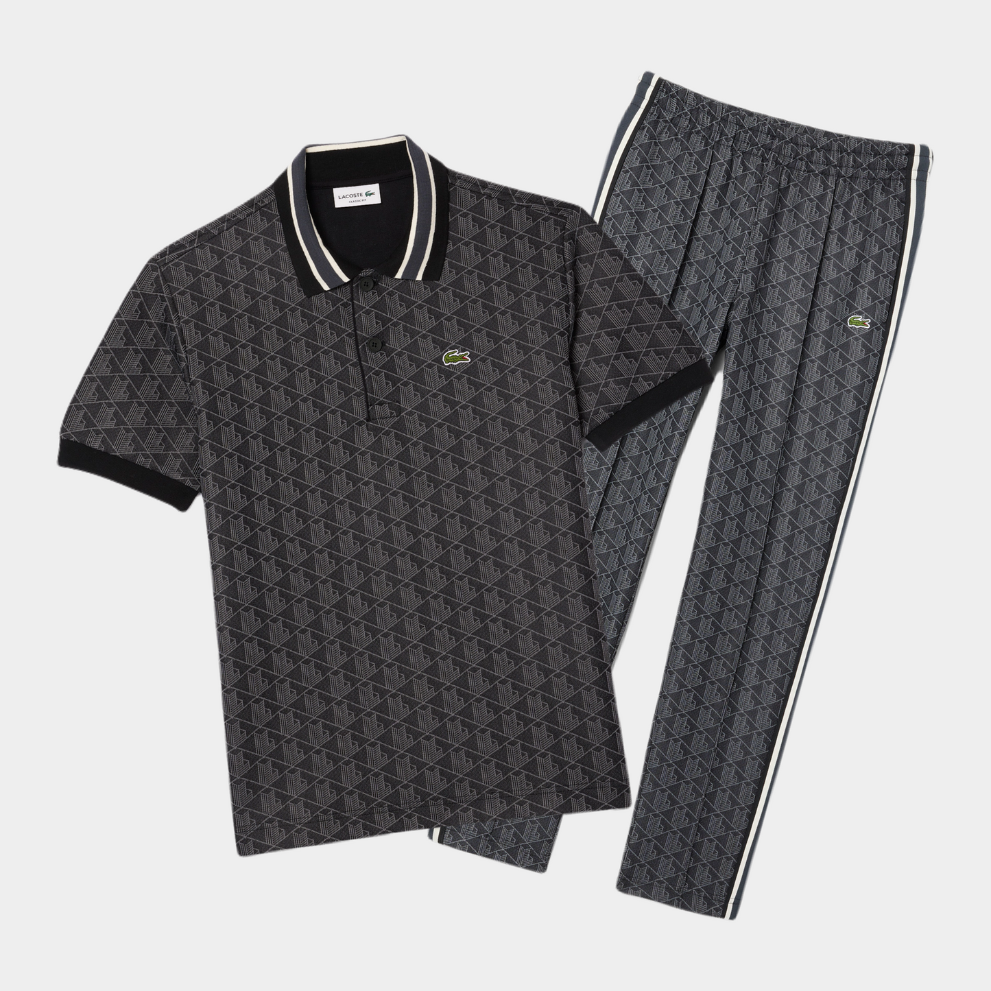 [Achetez-en 1, obtenez-en 2] Ensemble polo et pantalon de survêtement monogramme