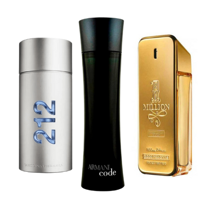 Cofanetto con 3 Profumi: 212 Men NYC, Paco Rabanne One Million & Armani Code Homme – 100 ml