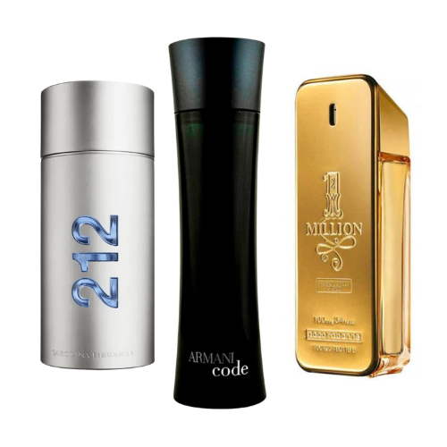 Cofanetto con 3 Profumi: 212 Men NYC, Paco Rabanne One Million & Armani Code Homme – 100 ml
