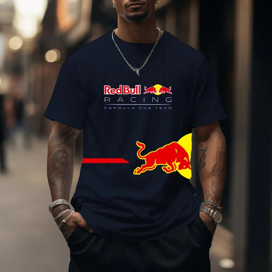 Unisex Loose Fit Racing Print T-Shirt