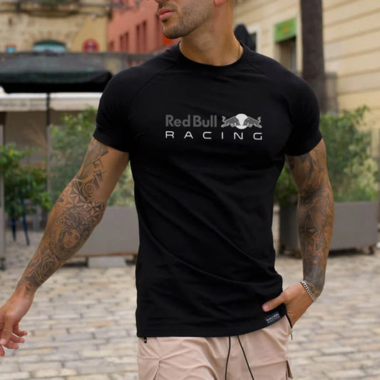 Men's Fitness Racing Logo Printed Functional Quick-drying Tight Sports Short Sleeves