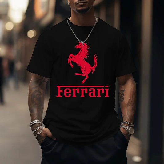 Unisex Loose Racing Fans Printed T-Shirt