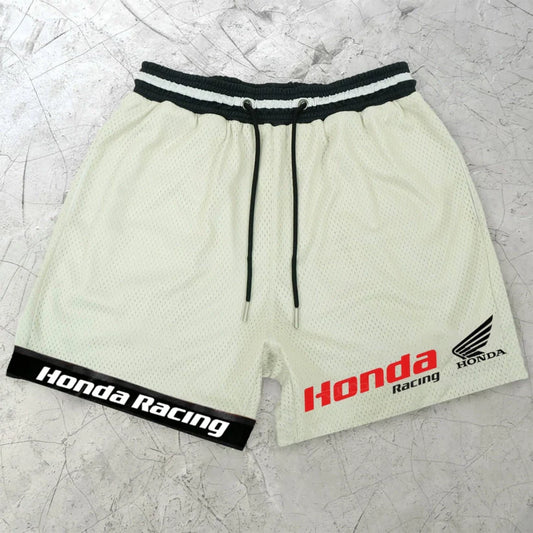 Men's Racing Print Loose Shorts