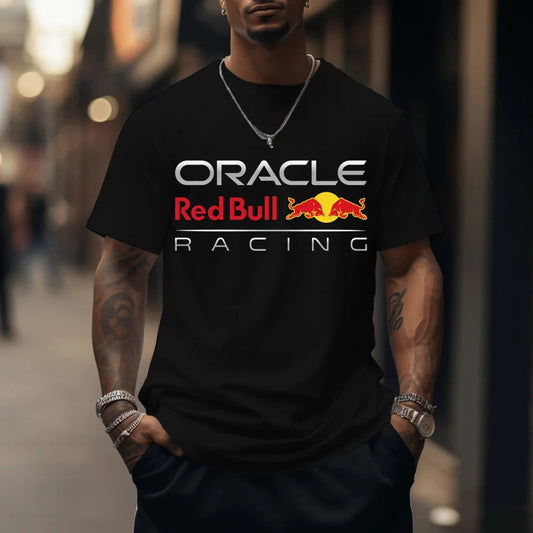 Unisex Loose Fit Racing Team Print T-Shirt