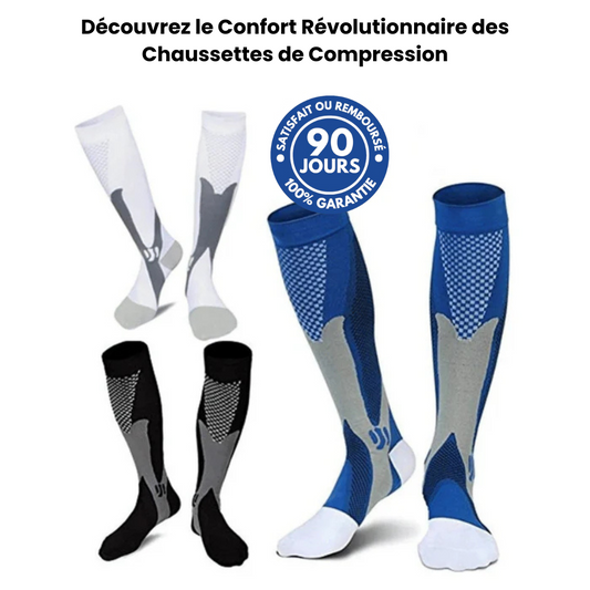 Chaussettes de compression - soulagent douleurs et gonflements des jambes